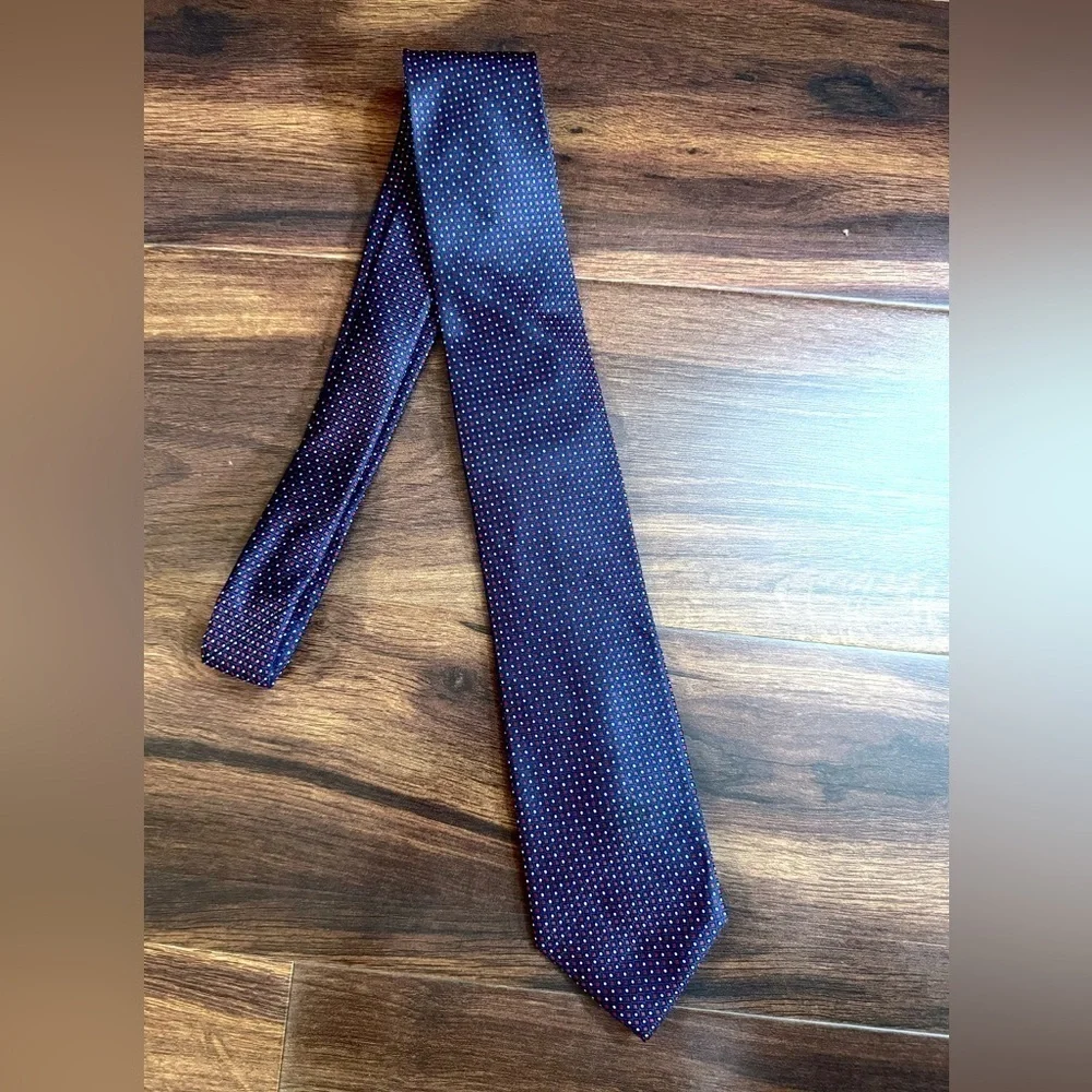 🍁SALE🍁NAUTICA 100% Silk Blue Jacquard Necktie